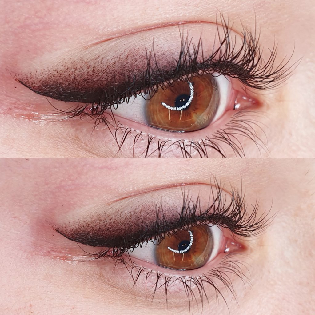 Wimpernkranz und Lidstrich Ergebnis